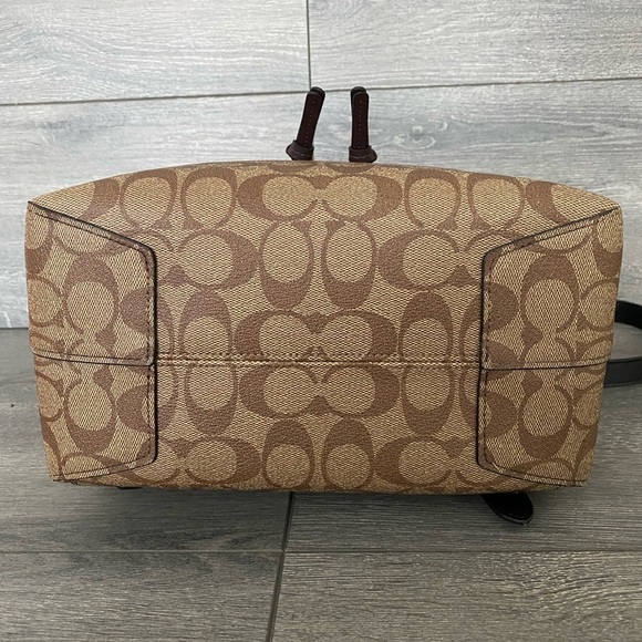 Coach Suede Kleo khaki multi backpack bagwomen signature main image 12